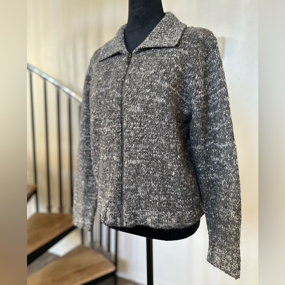 Pronto Gold Wool Blend Zip Sweater - Picture 3 of 7